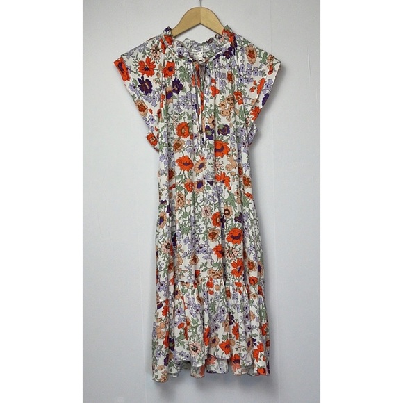 NWT VERONICA BEARD Zee Floral Minidress in Off White - Picture 6 of 14